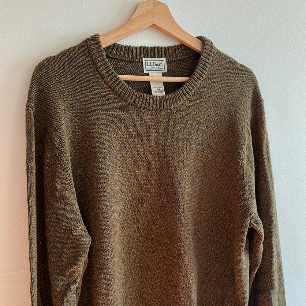 L.L. Bean Men's Brown/Green Sweater